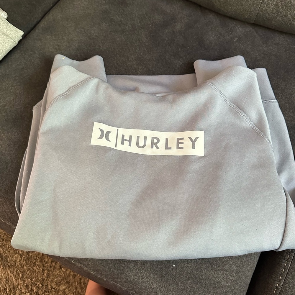 Hurley Light Gray Hoodie with Subtle Logo Trim